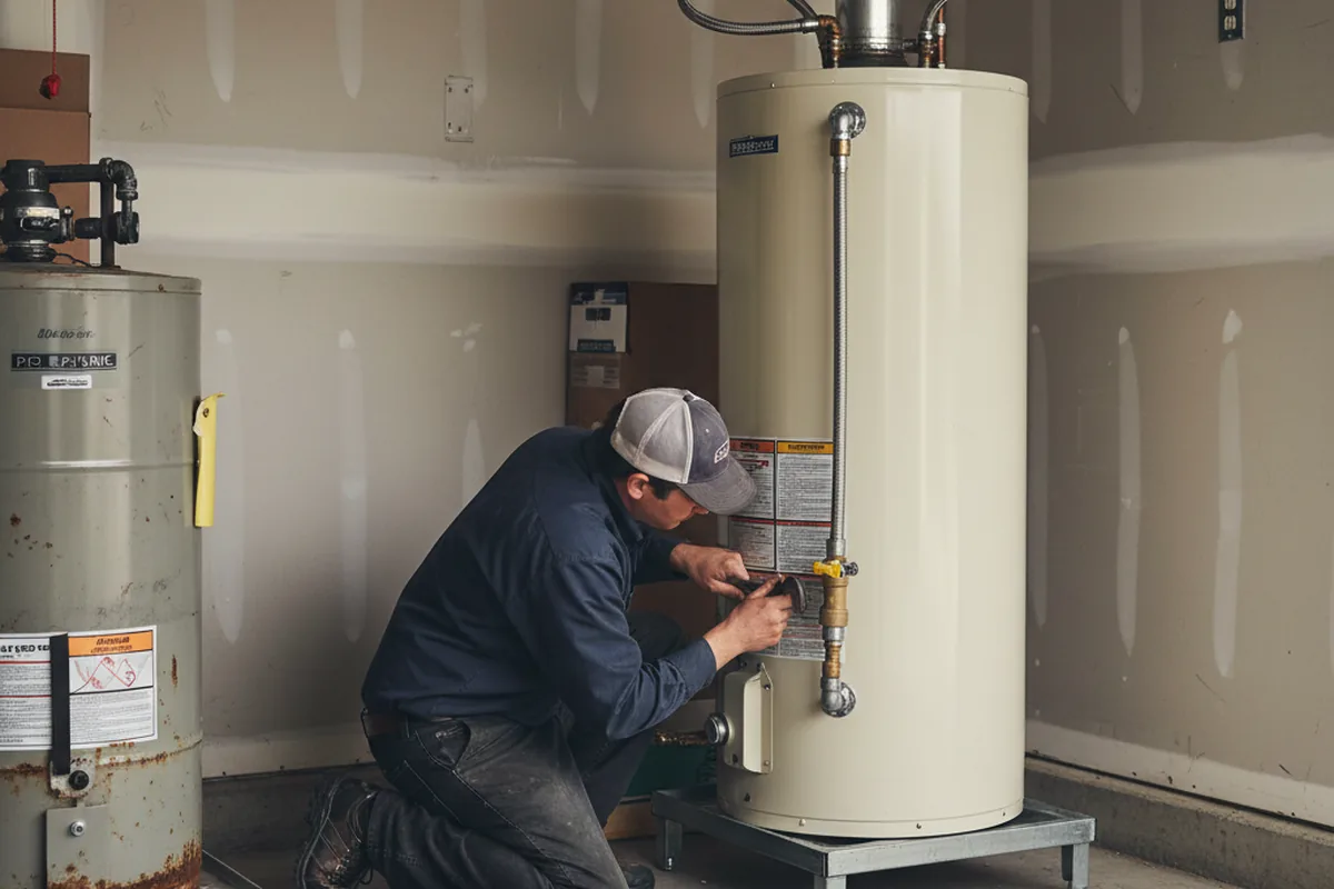 Water heater and shutoff valve replacement in Fords