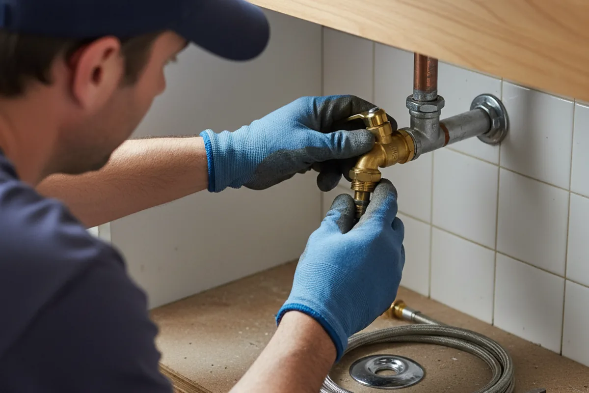 Shutoff valve and fitting work during Emergency Plumbing in Fords